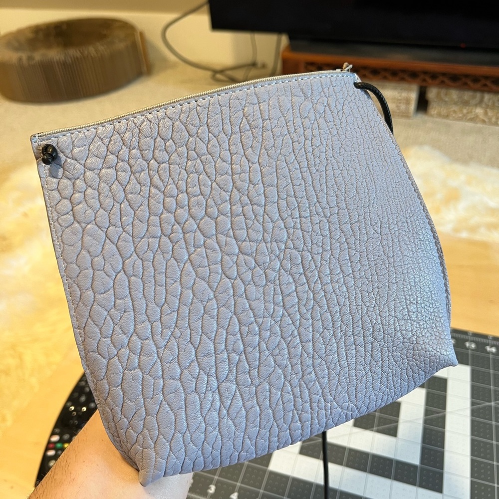 B May small pebbled leather crossbody pouch